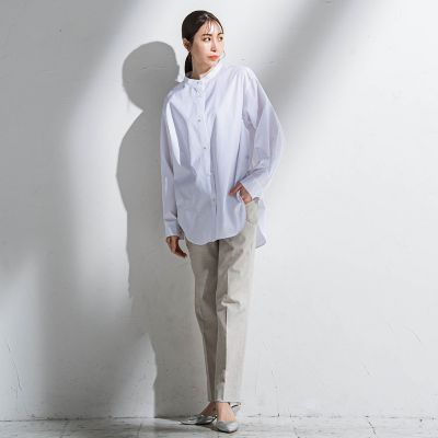 バンドカラーシャツ≪洗濯機で洗える≫ | la.f (Women)/ラ エフ