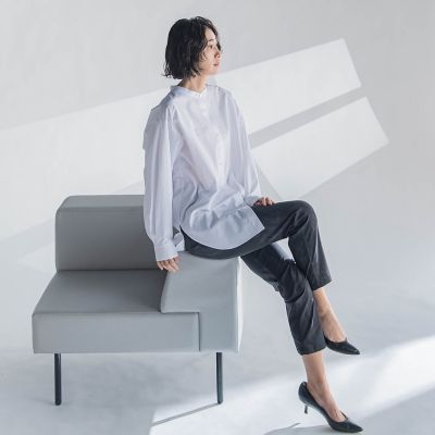 バンドカラーシャツ≪洗濯機で洗える≫ | la.f (Women)/ラ エフ