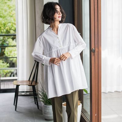 #25017 kiki3　ハルソラタンかっぽう着　オーダー 幾何柄シアープルオーバー/洗える(カットソー・Tシャツ) | TRUNK