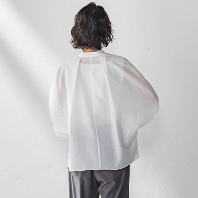 シアーバンブーブラウス≪洗濯機で洗える≫