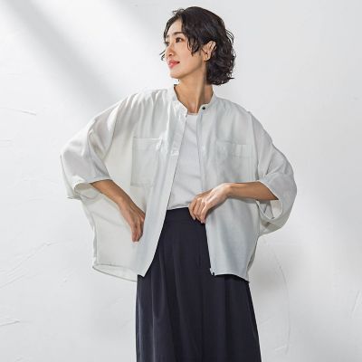 シアーバンブーブラウス≪洗濯機で洗える≫