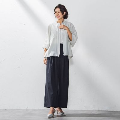 シアーバンブーブラウス≪洗濯機で洗える≫