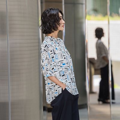 幾何柄ブラウス≪洗濯機で洗える≫ | la.f（Women）/ラ エフ