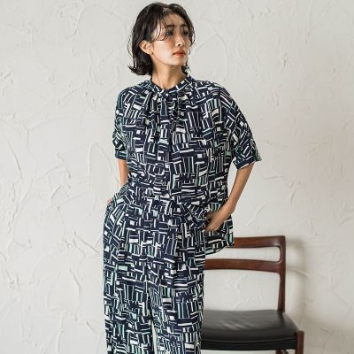 幾何柄ブラウス≪洗濯機で洗える≫ | la.f（Women）/ラ エフ
