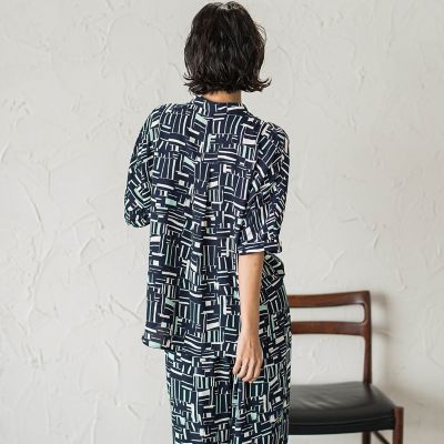 la.f... / ラ・エフ 幾何柄ブラウス≪洗濯機で洗える≫ 幾何柄ブラウス≪洗濯機で洗える≫ | la.f（ラ エフ