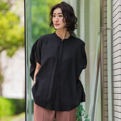 ＜la.f...（Women）＞【ｂｉｙｏｒｉ】”さらり、ふわり”自然体でいられる上品ブラウス《手洗い可能》