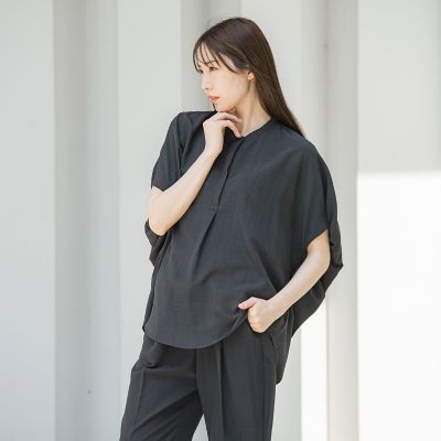 ＜la.f...（Women）＞【ＷＥＢ限定】タンブラーブッチャーブラウス≪手洗い可能≫