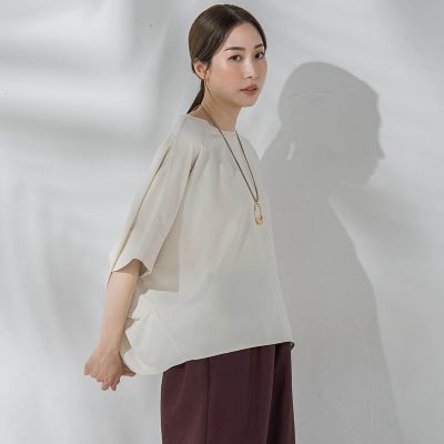 ハイストレッチカットソーブラウス≪洗濯機で洗える≫