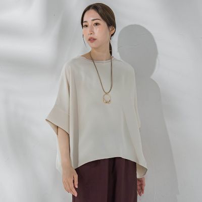 ハイストレッチカットソーブラウス≪洗濯機で洗える≫