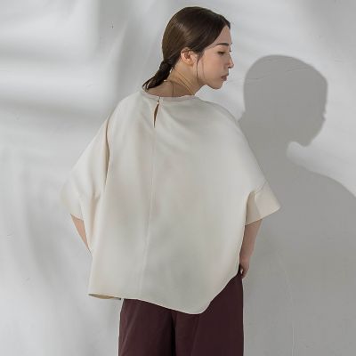 ハイストレッチカットソーブラウス≪洗濯機で洗える≫