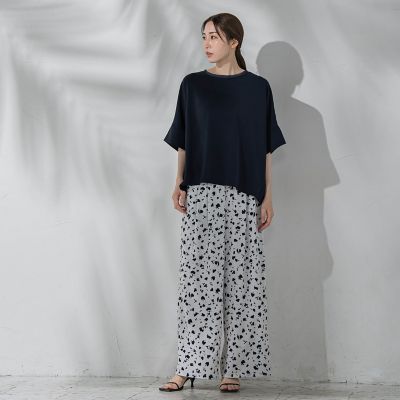 ハイストレッチカットソーブラウス≪洗濯機で洗える≫