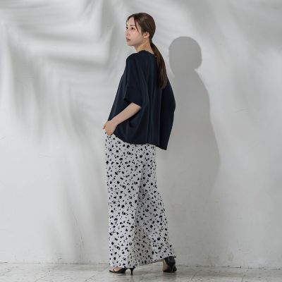 ハイストレッチカットソーブラウス≪洗濯機で洗える≫
