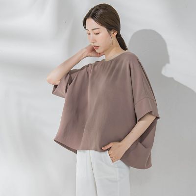 ハイストレッチカットソーブラウス≪洗濯機で洗える≫