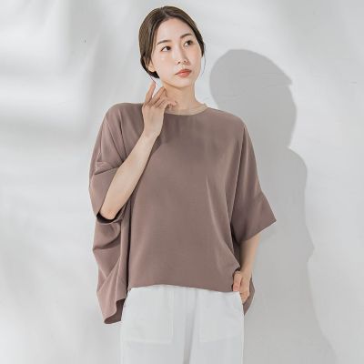 ハイストレッチカットソーブラウス≪洗濯機で洗える≫