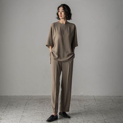 旅楽シリーズ／極】メランジツイルブラウス≪洗濯機で洗える≫ | la.f