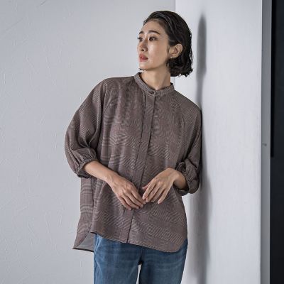 【ELISABETTAFRANCHI】ジョーゼット ブラウス ジャンプスーツ バックサテンジョーゼットブラウス】｜1er Arrondissement