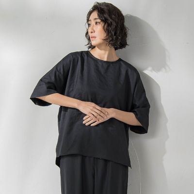 biyori】麻調ヴィンテージブラウス≪手洗い可能≫ | la.f