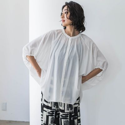 【ＷＥＢ限定】ドルマンギャザーブラウス≪手洗い可能≫