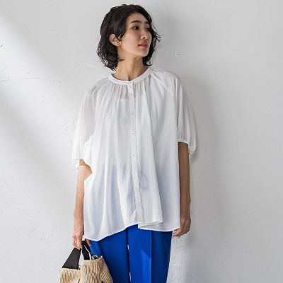 【ＷＥＢ限定】ドルマンギャザーブラウス≪手洗い可能≫