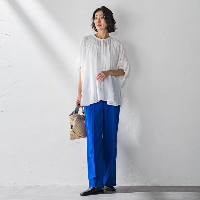 【ＷＥＢ限定】ドルマンギャザーブラウス≪手洗い可能≫
