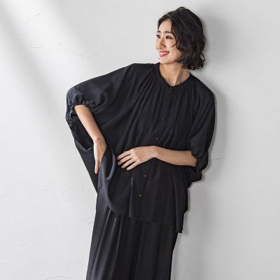 【ＷＥＢ限定】ドルマンギャザーブラウス≪手洗い可能≫