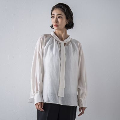 シャイニーボウタイブラウス≪洗濯機で洗える≫ | la.f（Women）/ラ