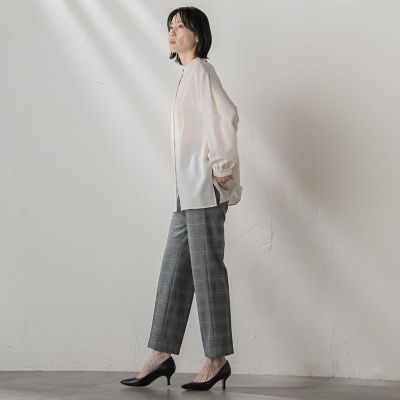 とろみ素材で着心地抜群”フィネスボイルブラウス≪洗濯機で洗える