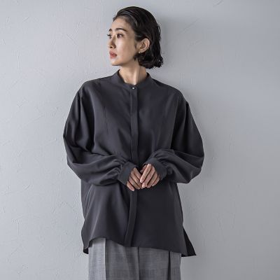 美品 トゥモローランドコレクション カカオフラワープリント ボウタイブラウス カカオフラワープリント ボウタイブラウス（シャツ/ブラウス