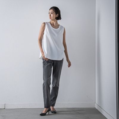 biyori】”驚くほど伸びる”シャツタンクトップ≪洗濯機で洗える