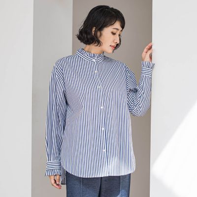 ＜la.f...（Women）＞ネックフリルブラウス