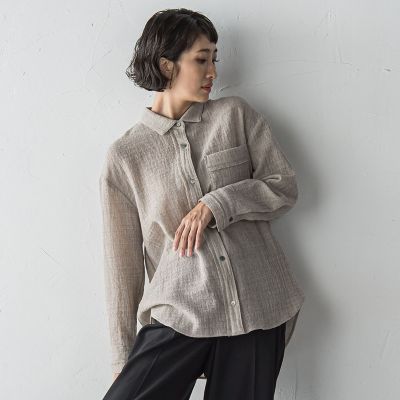 ＜la.f...（Women）＞ウールリファインシャツ