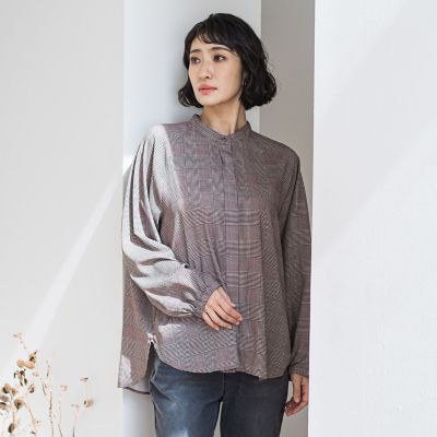 ＜la.f...（Women）＞ジョーゼットチェックブラウス≪洗濯機で洗える≫
