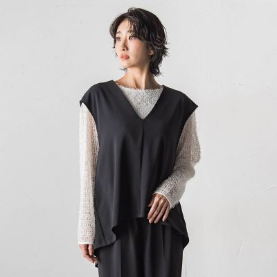 ＜la.f...（Women）＞ハイストレッチカルゼジレ