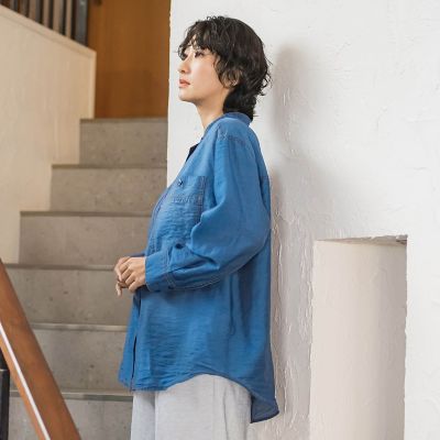 【極美品】BLUE FRONCE シアーデニムシャツ ライトブルー 38 シアーデニムシャツ | la.f (Women)/ラ エフ | 三越伊勢丹