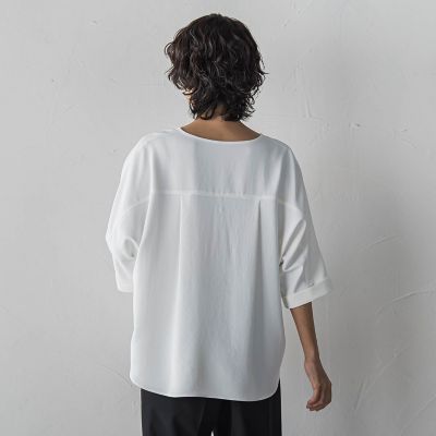 ADORE キーネックブラウス オフ白 日本製 選べるSETUP】SUZUSARAキーネックブラウス | la.f