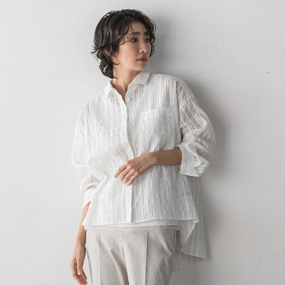 シアーサッカーストライプシャツ | la.f (Women)/ラ エフ | 三越