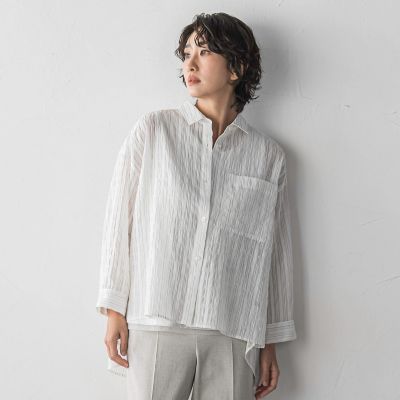 シアーサッカーストライプシャツ | la.f (Women)/ラ エフ | 三越