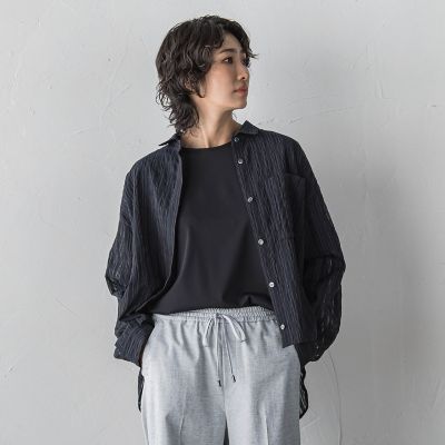 シアーサッカーストライプシャツ | la.f (Women)/ラ エフ | 三越