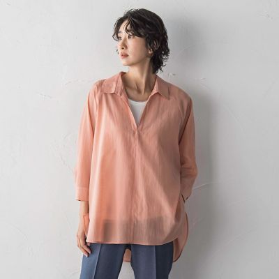 肌映え！スキッパーシアーブラウス | la.f (Women)/ラ エフ | 三越