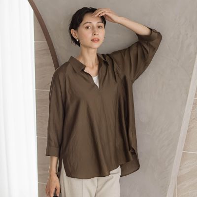 encoming 和紙スキッパーシャツ　23SS スキッパーシャツ | la.f (Women)/ラ エフ | 三越伊勢丹オンライン