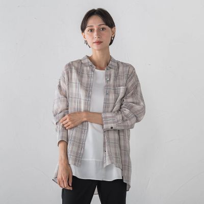 シアーチェックシャツ | la.f (Women)/ラ エフ | 三越伊勢丹