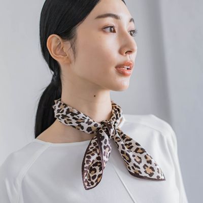 la.f...（Women）/ラ エフ 【カタログ掲載】レオパード柄シルクスカーフ