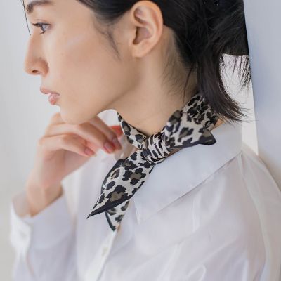 【カタログ掲載】レオパード柄シルクスカーフ