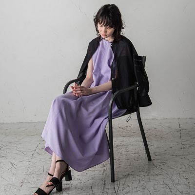 【大きいサイズ】麻調シャンブレーワンピース≪洗濯機で洗える／吸水速乾／ＵＶカット≫