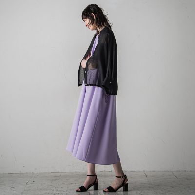 【大きいサイズ】麻調シャンブレーワンピース≪洗濯機で洗える／吸水速乾／ＵＶカット≫