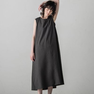 【大きいサイズ】麻調シャンブレーワンピース≪洗濯機で洗える／吸水速乾／ＵＶカット≫