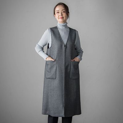 la.f...（Women/大きいサイズ）/ラ　エフ L （大きいサイズ） 【大きいサイズ】ウールツイードボンディングジャンスカ