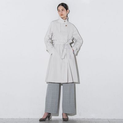 大きいサイズ】トレンチ風デザインアーティローザコート≪洗濯機で