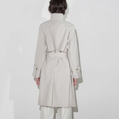 大きいサイズ】トレンチ風デザインアーティローザコート≪洗濯機で