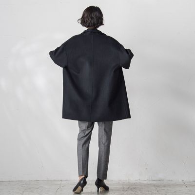 【大きいサイズ／カタログ掲載】両面シャルムリバーミドル丈コート